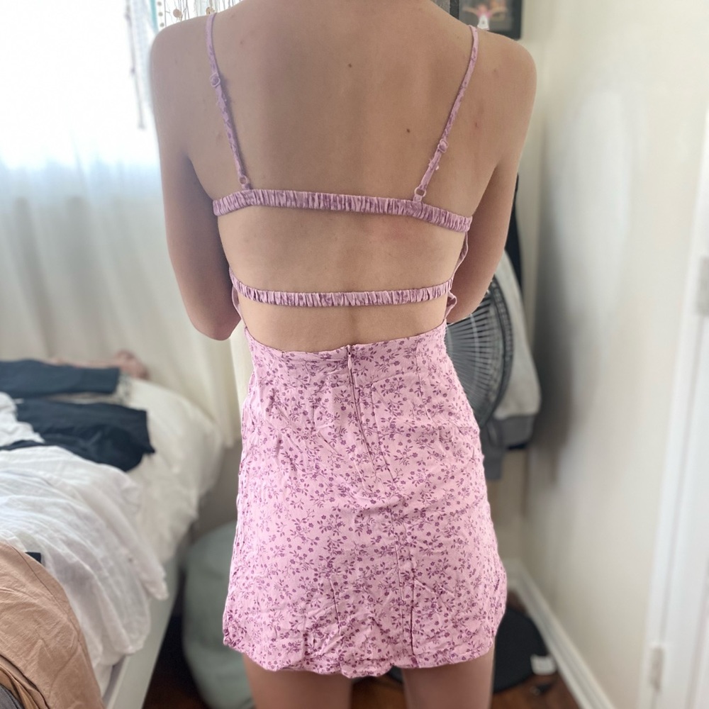 Short Summer Flower Mini Dress